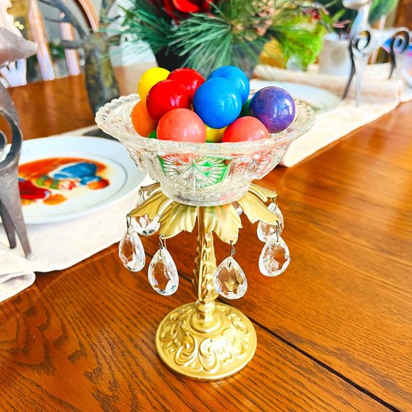 Vintage Other - VTG Ornate pedestal candy dish